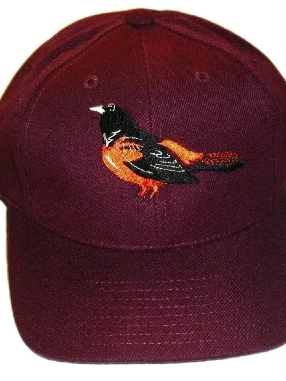 Baltimore Orioles Vintage 90s Logo 7 Maroon Color Mens Snapack hat cap New Mlb